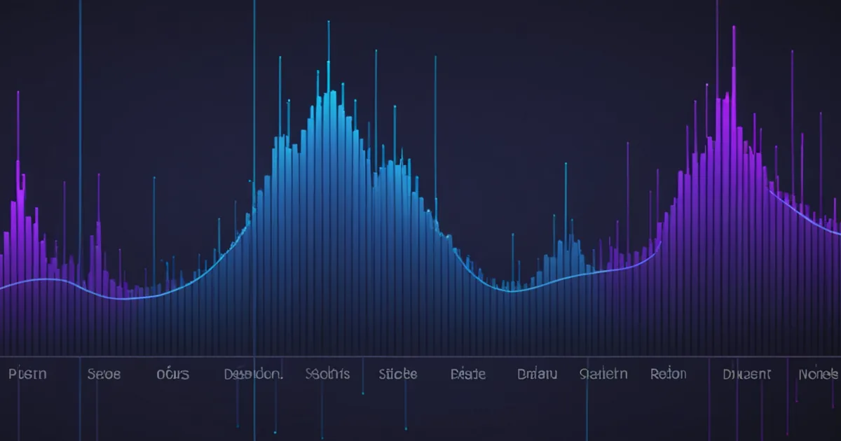Abstract visualization representing latency percentile distribution in AI inference
